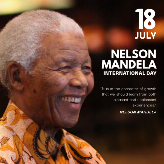 nelson mandela day Publicação no Instagram template