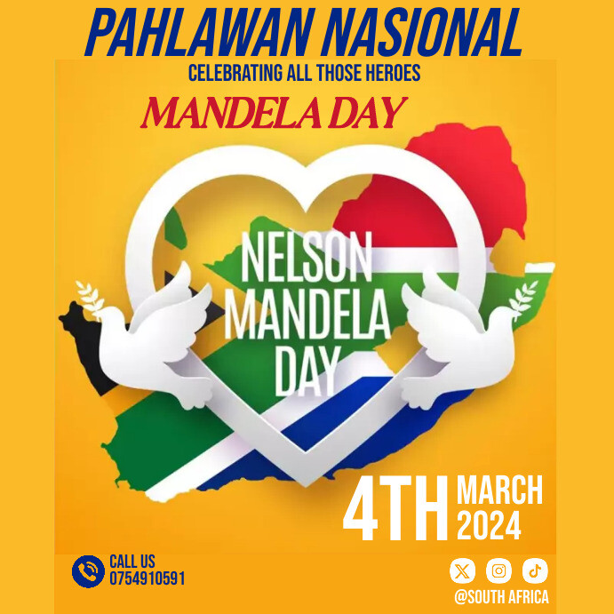 nelson mandela day Template | PosterMyWall
