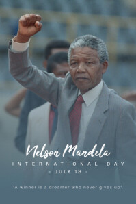 nelson mandela day Poster template