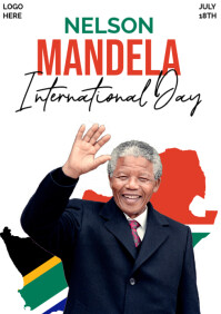 Nelson Mandela Editable Post A4 template