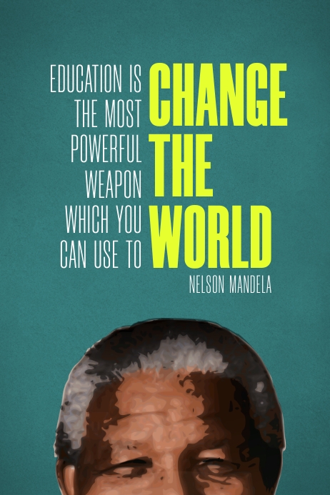 Modele Nelson Mandela Education Citation Affiche Postermywall Modele Nelson Mandela Education Citation Affiche Postermywall
