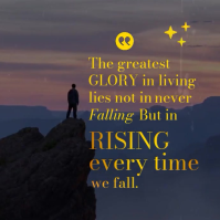 Nelson mandela falling and rising quote Wpis na Instagrama template