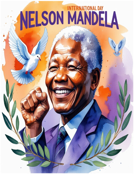 Nelson Mandela international day 2025 Folheto (US Letter) template