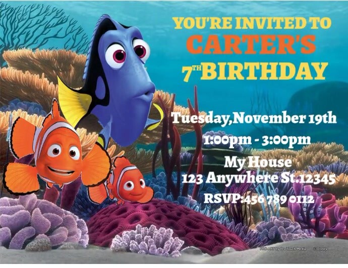 Copy of Nemo | Birthday Invitation | PosterMyWall