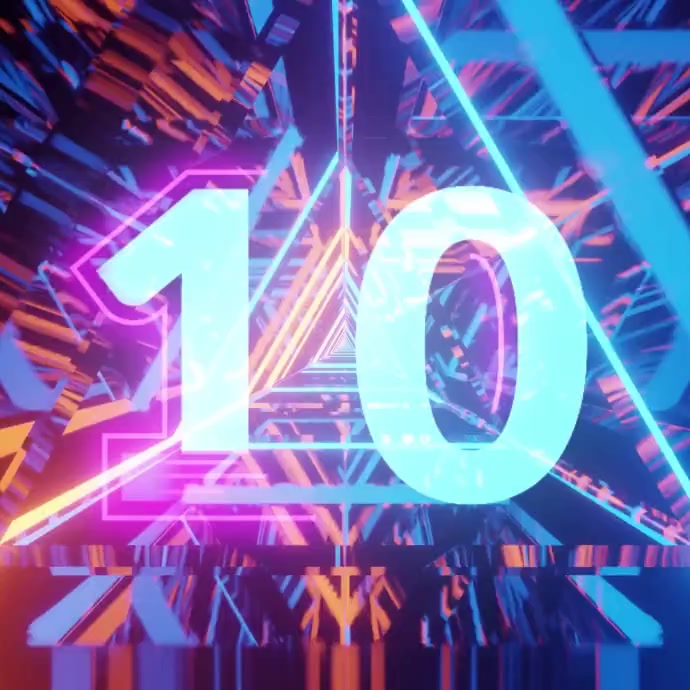 10sec neon 10 seconds countdown Template | PosterMyWall