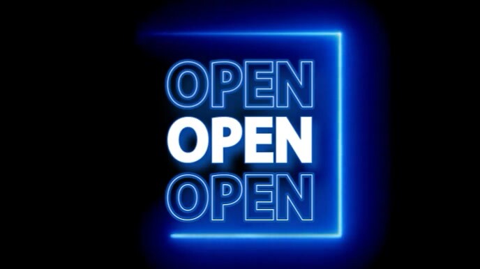 Neon 24-hour Shop Sign Digital Display (16:9) template