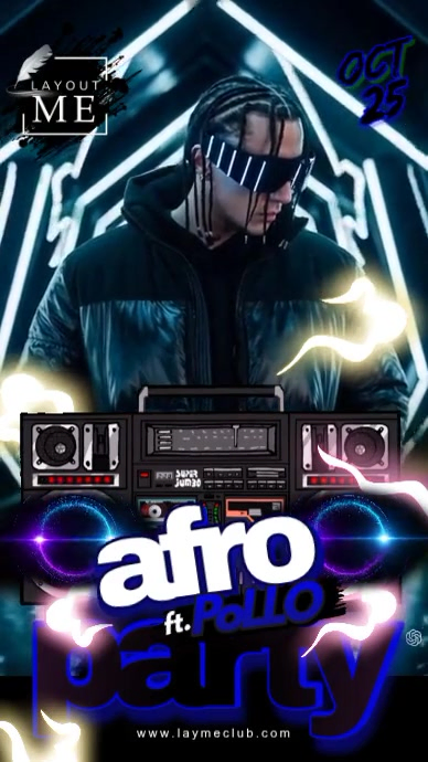 Copy of Neon Afro Vibes Night Party | PosterMyWall