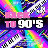 Neon Back To 90s Instagram Post template