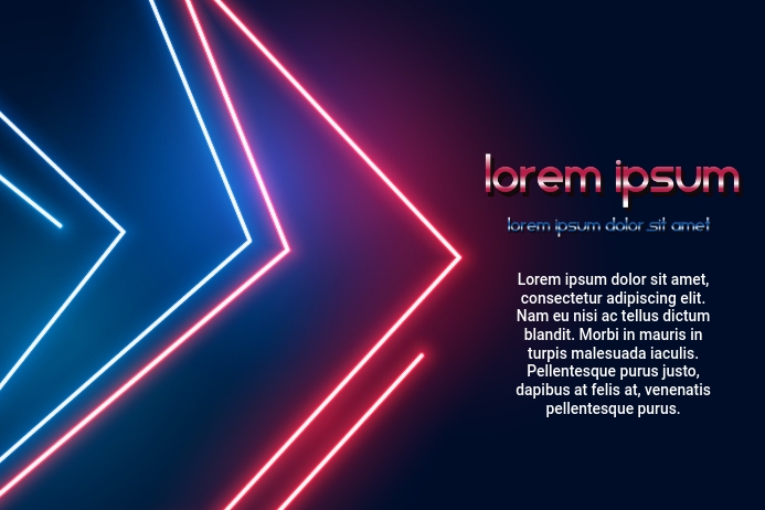 Copy Of Neon Background Design Postermywall