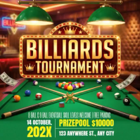 Billiards Tournament Kvadrat Template