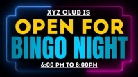 Neon Bingo Night Event Contset Video Presentation (16:9) template