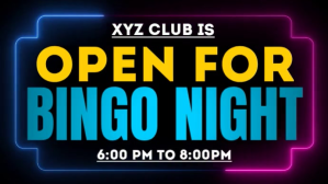 Neon Bingo Night Event Contset Video Presentation (16:9) template