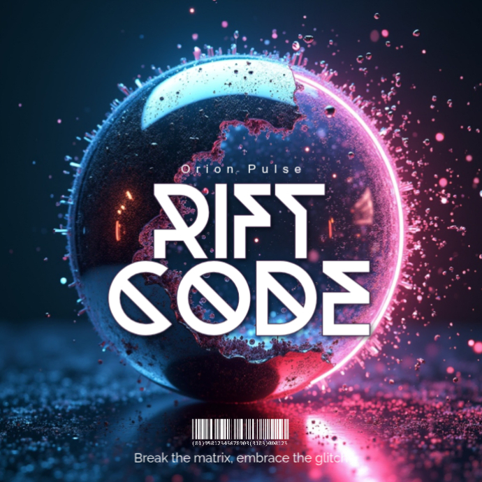 Neon Blue Pink Digital Rift Metallic Chrome Sphere Hyperpop AI Glitch ...