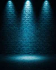 Neon Brick Wall Spotlight Background Instagram Portrait template