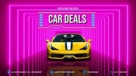 Neon Car Deals Facebook Cover Video (16:9) template