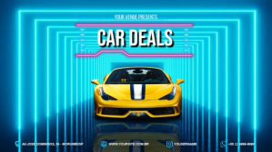 Neon Car Deals Facebook-covervideo (16:9) template