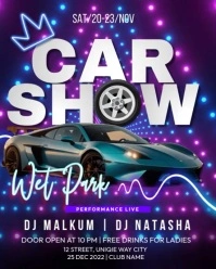 Neon Car Show Video Template Instagram Portrait