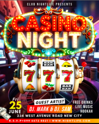 Casino Night Event Instagram Portrait Template