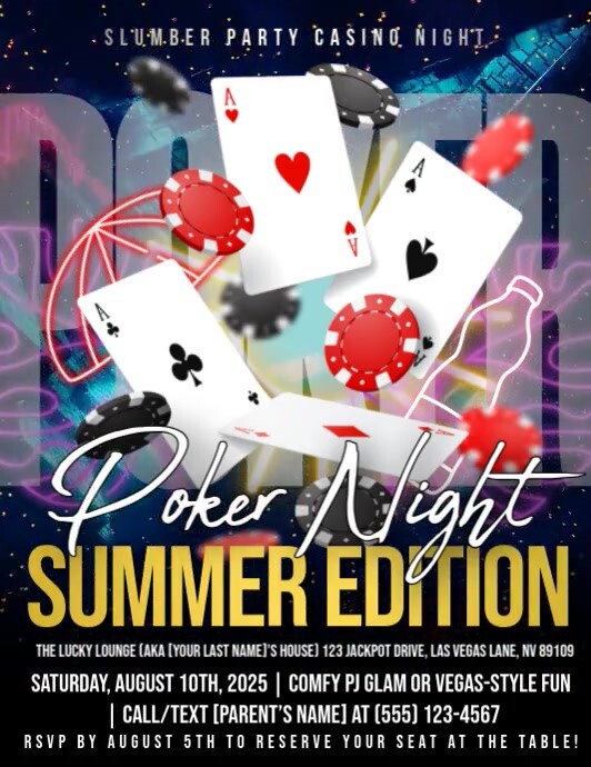 Neon Casino Royale Summer Bash Iflaya (Incwadi ye-US) template