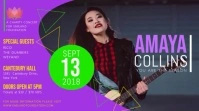 Neon Charity Concert Digital Display Video Template Ekran reklamowy (16:9)