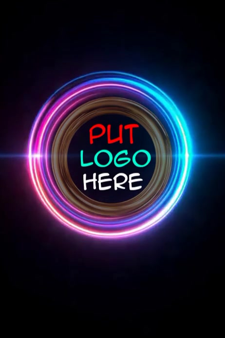 Neon Circle Intro Outro Animation Template | PosterMyWall