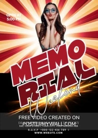 Neon Club Party Flyer A6 template