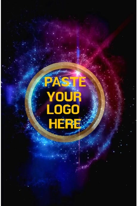 Neon Color Logo Intro Outro Animation Design Poster template