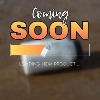 Neon Coming Soon Announcement Notification Posters  Square (1:1) template