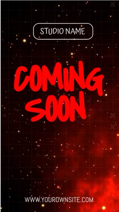 Neon Coming Soon  Digital Display (9:16) template