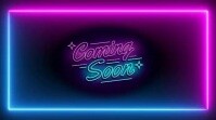Neon Coming Soon Digital Display (16:9) template