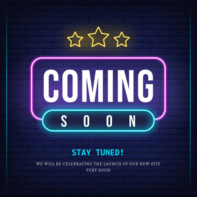 Neon Coming Soon Instagram Image Template | Postermywall