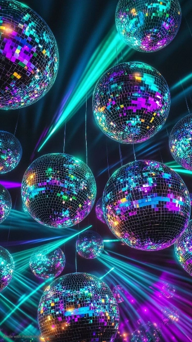 Neon Disco Ball Light Show Template | PosterMyWall