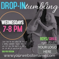 Neon Drop-in Tumbling Class Instagram Post template