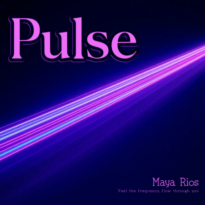 Neon EDM Music Album Cover Template – Pulse by Maya Rios | PosterMyWall