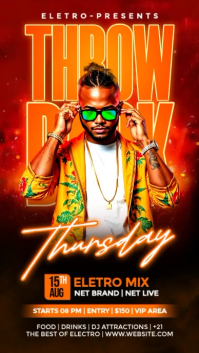 Neon Electro Music Event Instagram Reel Video template