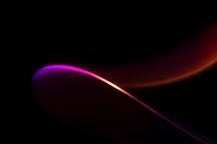 Neon flow abstract wave Poster template