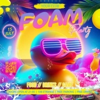Neon Foam Party Square (1:1) template