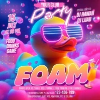 Neon Foam Party Square (1:1) template