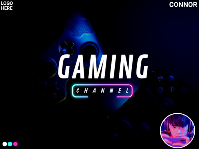 Neon Gaming Channel Presentation Apresentação template