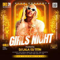 Neon Girls Night Event Instagram Post Video template