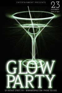 glow party flyer