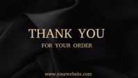 Neon Gold Black Elegant Thank You Card Blog Header template