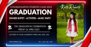 Neon Graduatuon  Facebook Event Cover template
