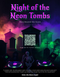 Sort Neon Rave Event Flyer Template