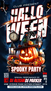Nero Halloween Spooky Party Instagram Story Template