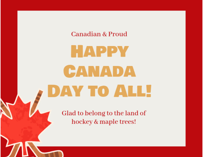 Neon Happy Canada Day Flyer (us Letter) template