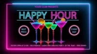 Neon Happy Hour Digital Display (16:9) template