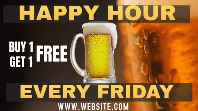 Neon Happy Hour Youtube Thumbnail template