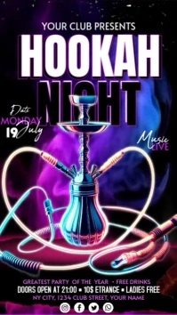 Neon Hookah Digital Display (9:16) template