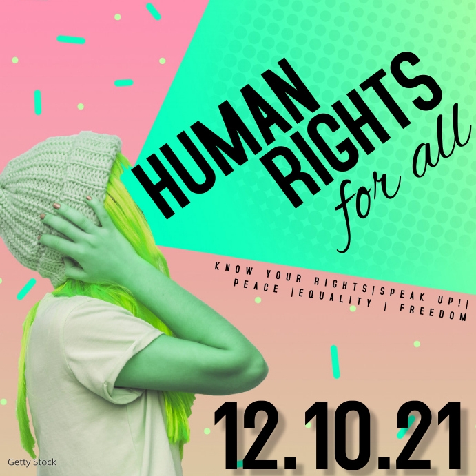 Human Rights Advertising Copy of Neon Human Rights Day Ad | PosterMyWall